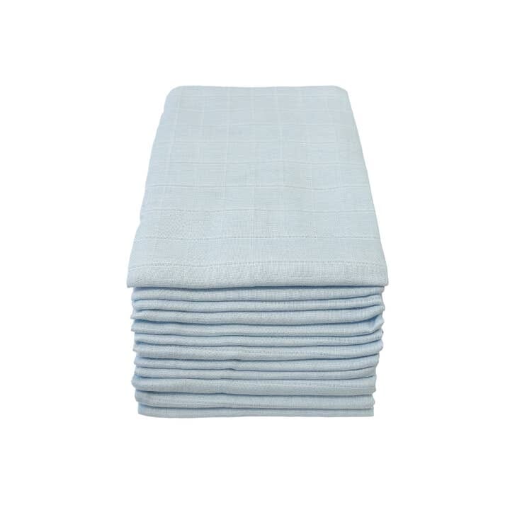 100% Pure Cotton Muslin - 70cm x 70cm - Pale Blue Muslin Muslinz