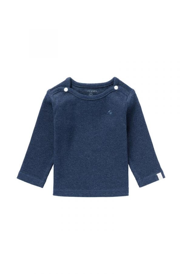 Premium Organic Ribbed Top - Navy Top / T-shirt Noppies