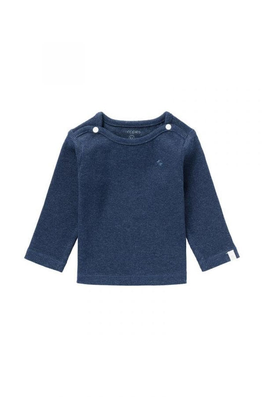 Premium Organic Ribbed Top - Navy Top / T-shirt Noppies