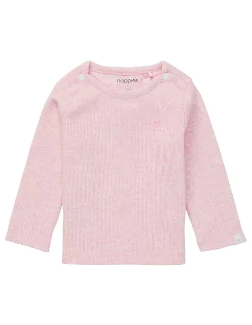 Premium Organic Ribbed Top - Light Rose Top / T-shirt Noppies