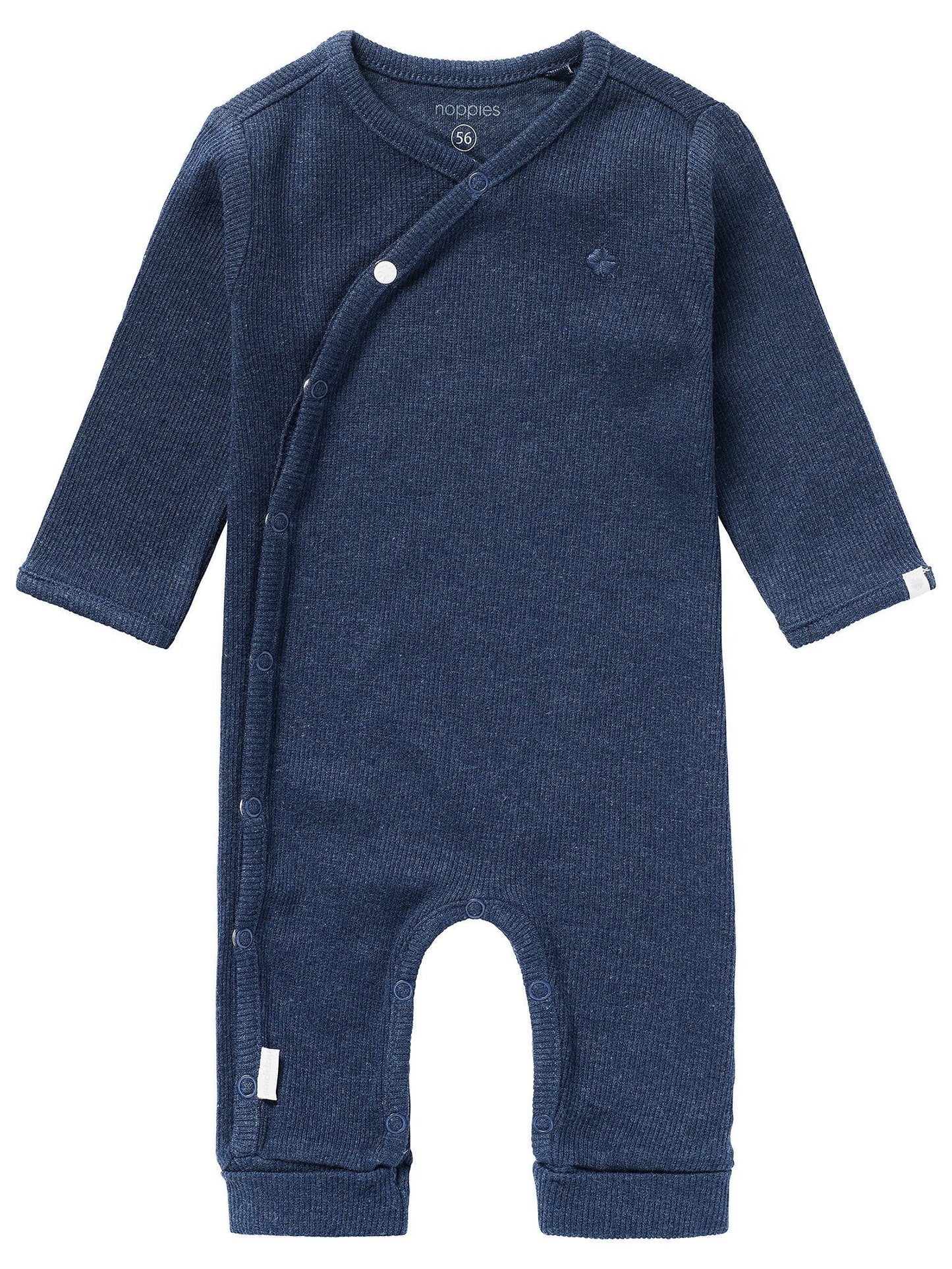 Premium Organic Ribbed Navy Sleepsuit Sleepsuit / Babygrow Noppies