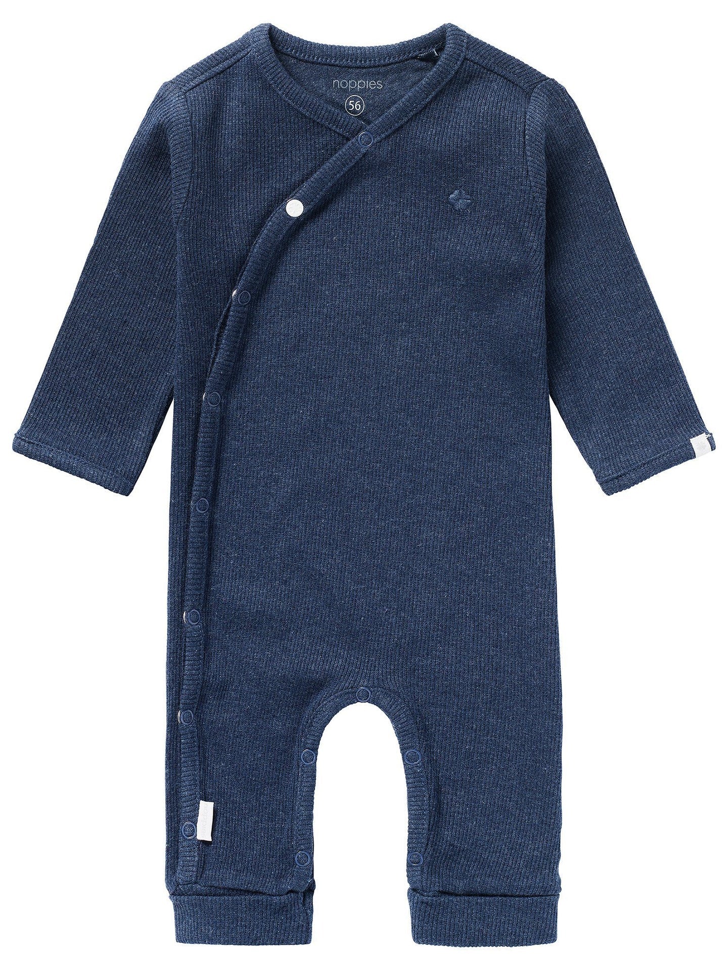 Premium Organic Ribbed Navy Sleepsuit Sleepsuit / Babygrow Noppies