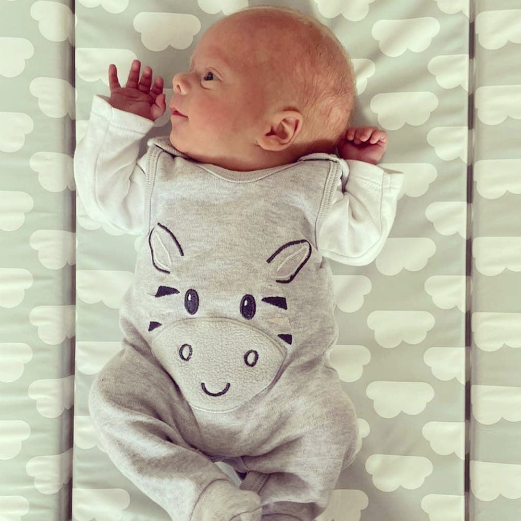 Early Baby Footed Dungarees, Cute Zebra Design - Grey Dungaree EEVI
