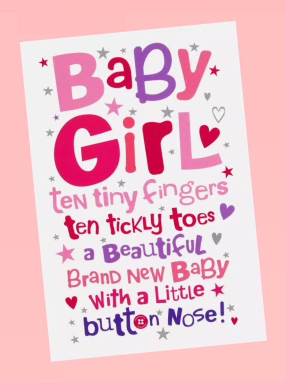 Cards & Message Cards & Gift Wrap Little Mouse Baby Clothing & Gifts Baby Girl Poem