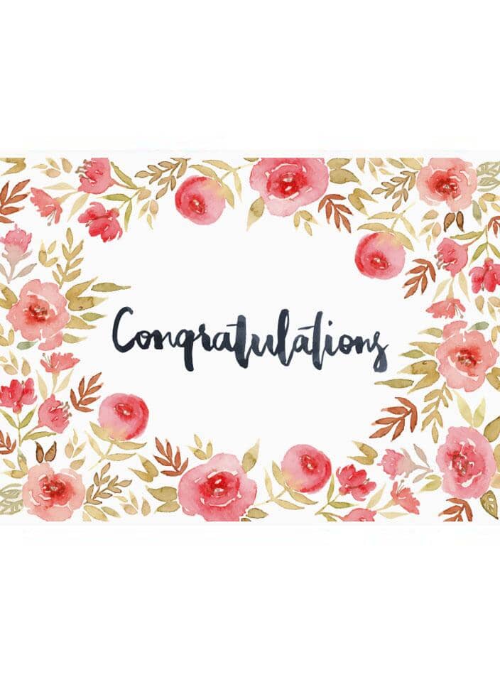 Cards & Message Cards & Gift Wrap Little Mouse Baby Clothing & Gifts Congratulations - Floral