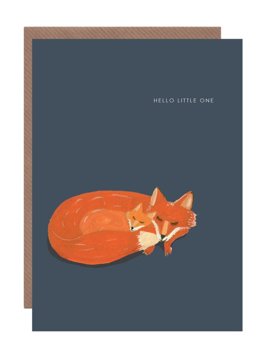 Cards & Message Cards & Gift Wrap Little Mouse Baby Clothing & Gifts Hello Little One - Foxes