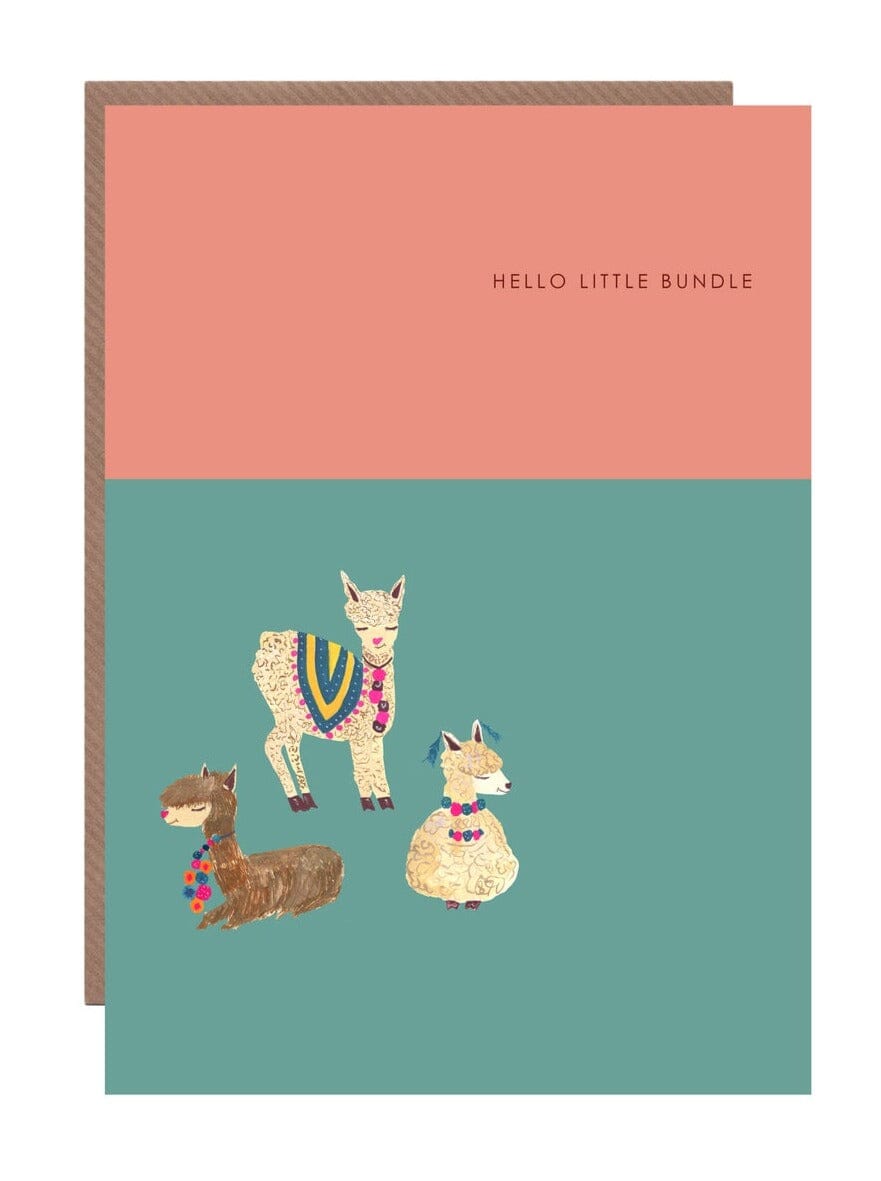Cards & Message Cards & Gift Wrap Little Mouse Baby Clothing & Gifts Hello Little Bundle - Llamas
