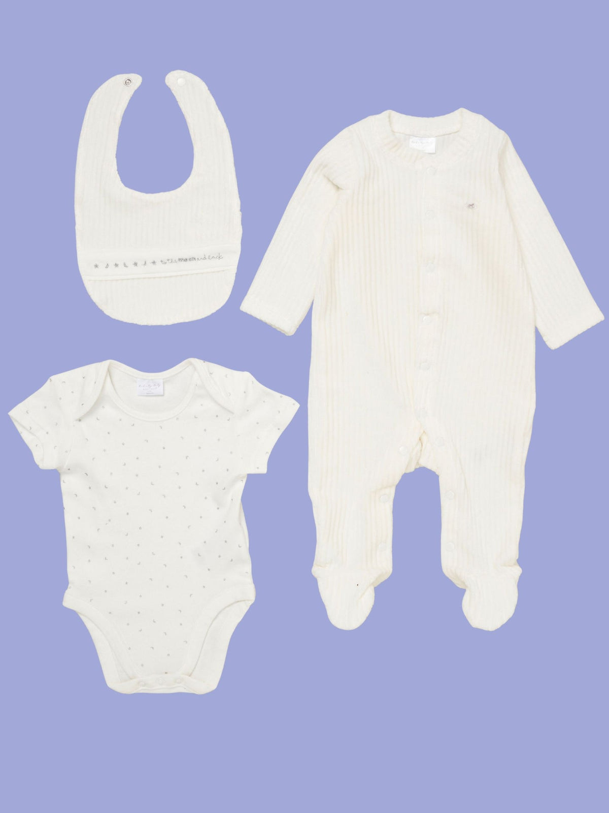 Ribbed Velour Nursery Layette Set Set Rock a Bye Baby