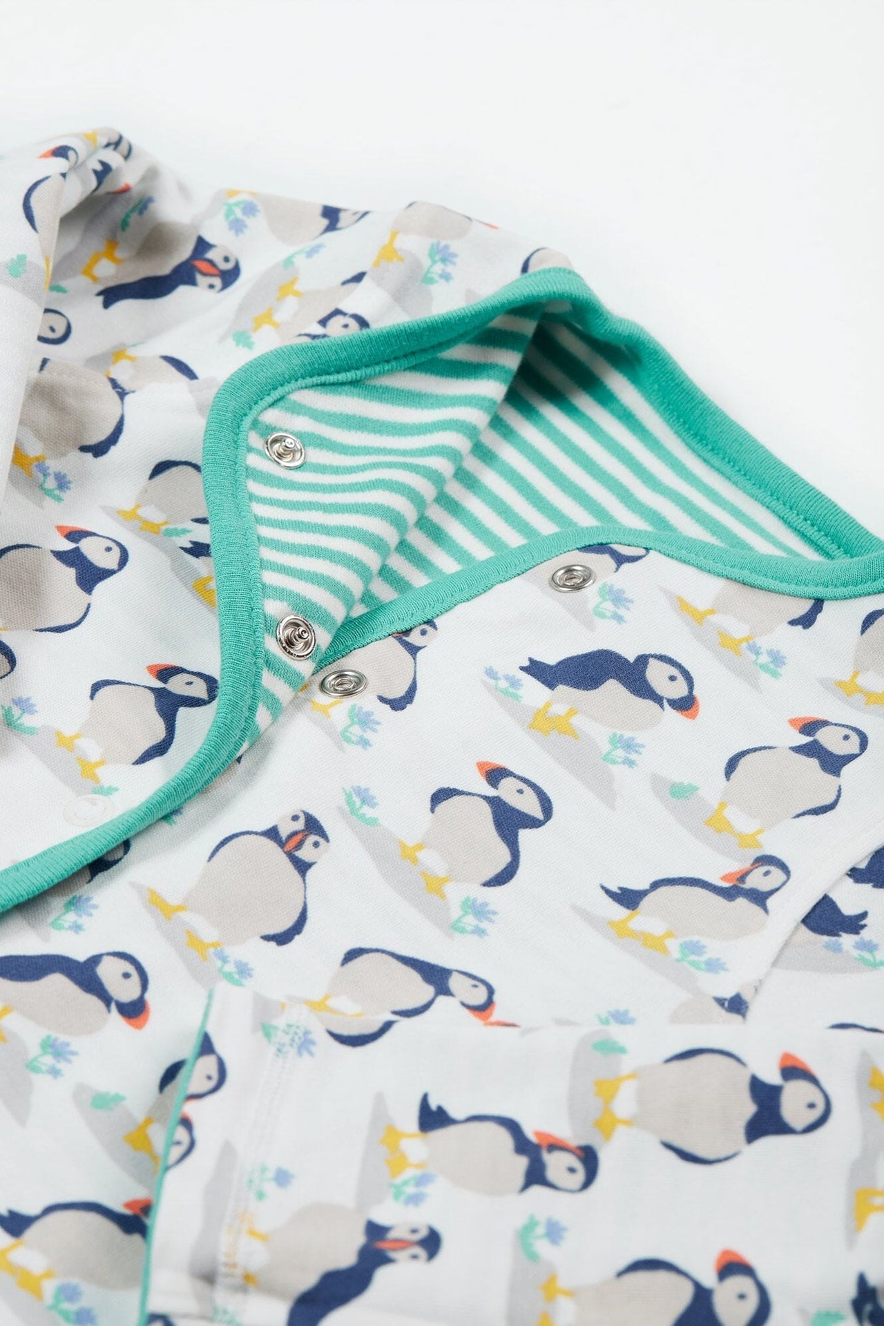 Frugi Organic Cotton Puffin Babygrow and Top Gift Set Sleepsuit / Babygrow Frugi