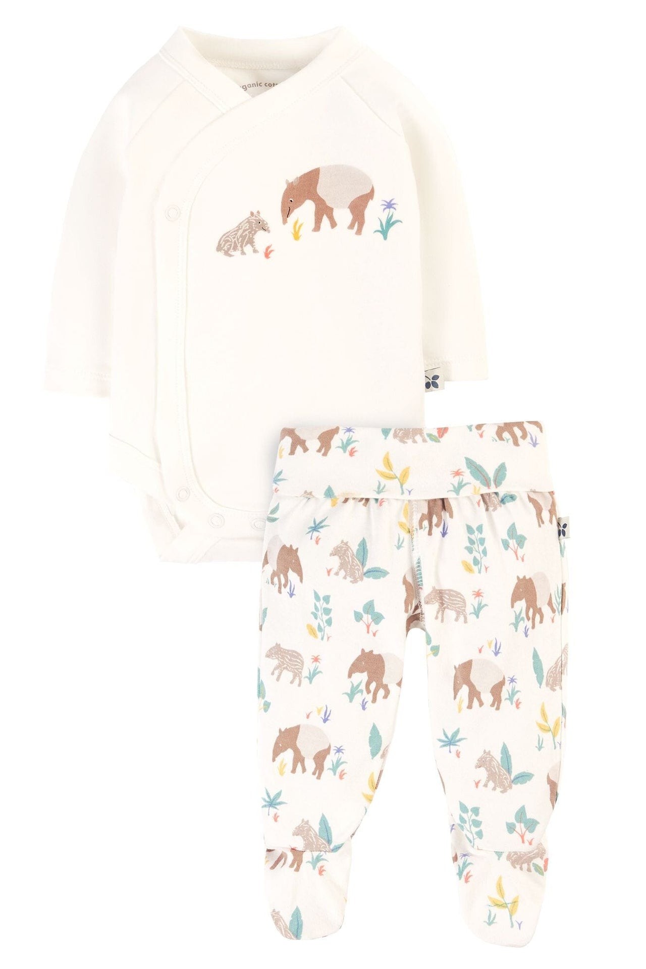 Frugi Organic Cotton Kimono Baby Outfit Sleepsuit / Babygrow Frugi