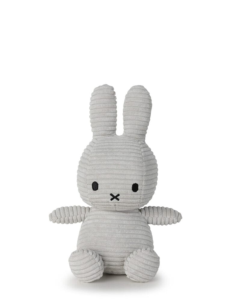 Miffy Corduroy Plush Toy - Light Grey Toy Miffy