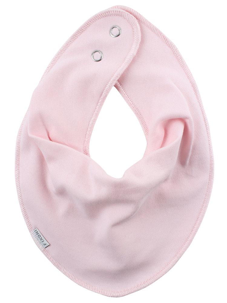 Double Layered Cotton Scarf Bib - Baby Pink Dribble Bib Fixoni