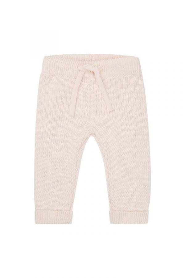 Antique White Knitted Trousers - Organic Cotton (4-7lb) Trousers / Leggings Noppies