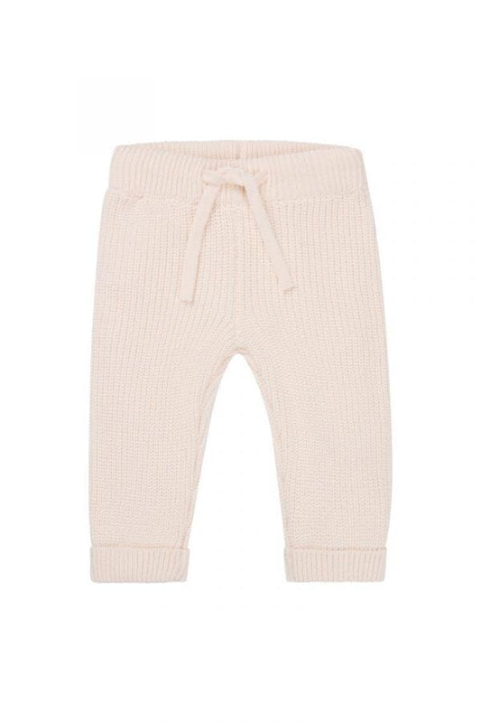 Antique White Knitted Trousers - Organic Cotton (4-7lb) Trousers / Leggings Noppies