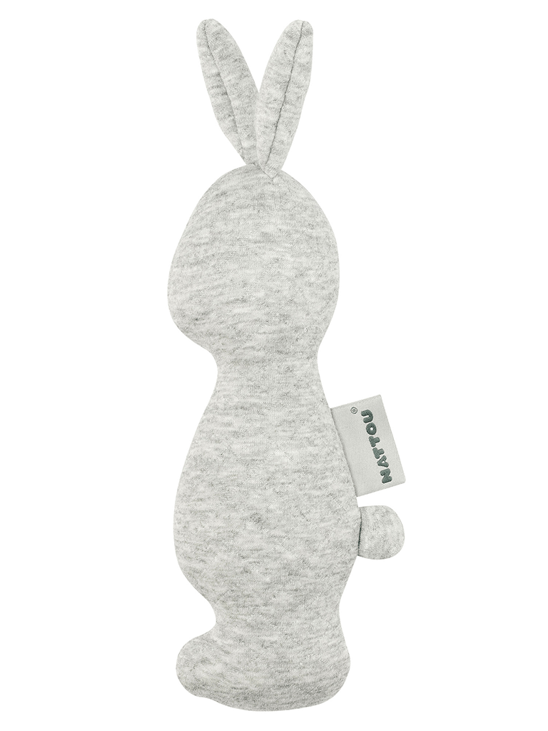 Nattou Pure Bunny Rattle / Toy - Grey Rattle Nattou