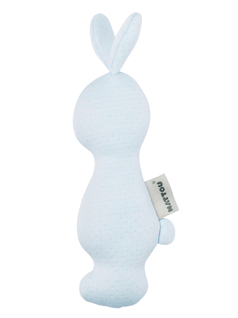 Nattou Pure Bunny Rattle / Toy - Blue Rattle Nattou