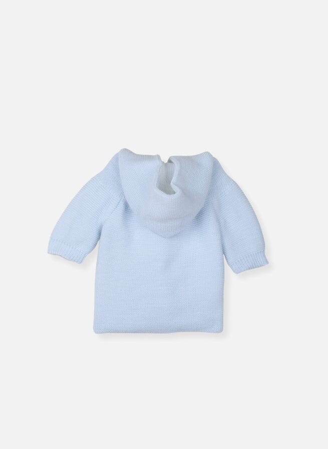 Baby Blue Knitted Baby Jacket - 3 Buttons Cardigan / Jacket La Manufacture de Layette