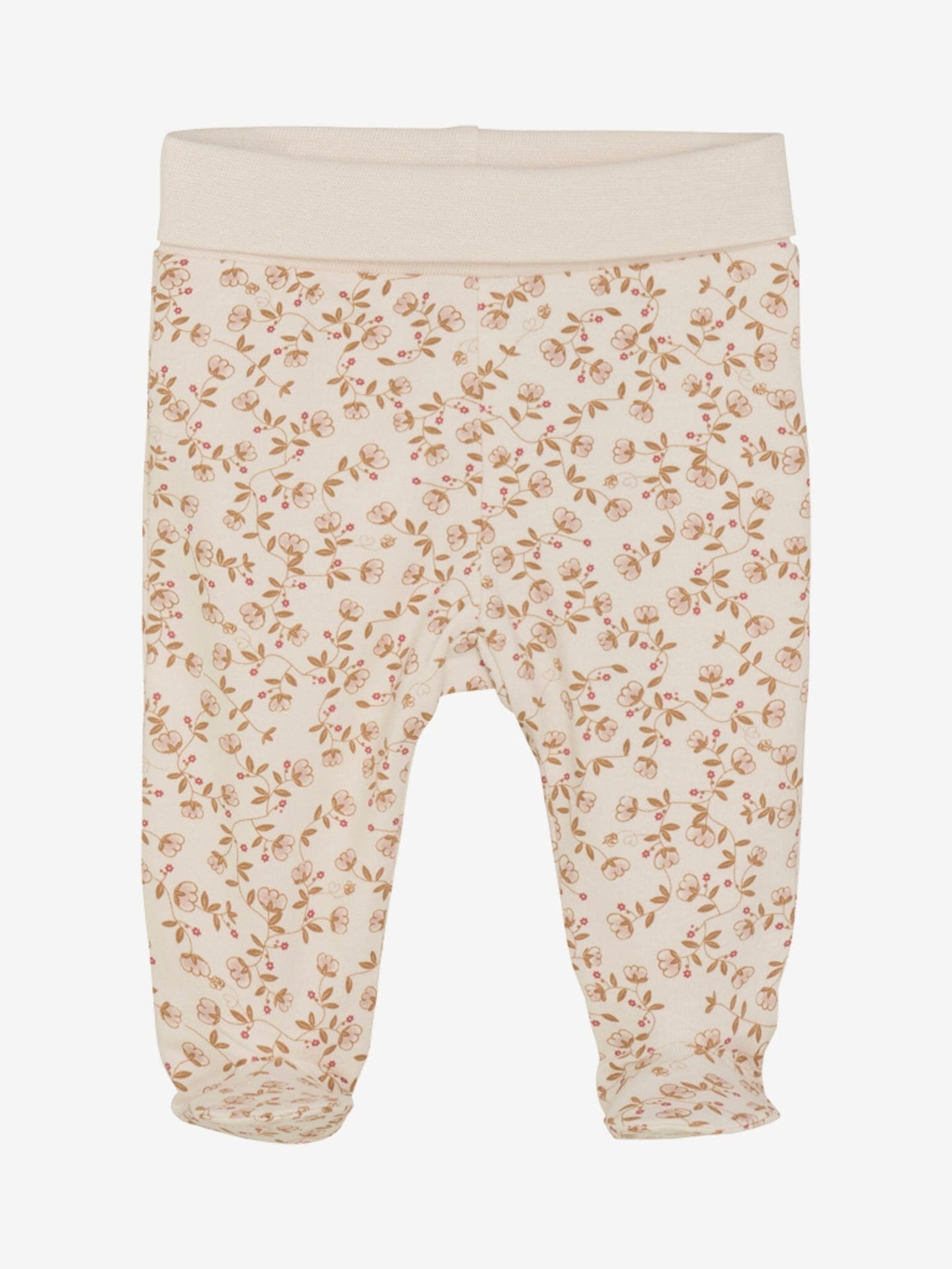Organic Cotton Floral Footed Trousers Trousers / Leggings Fixoni
