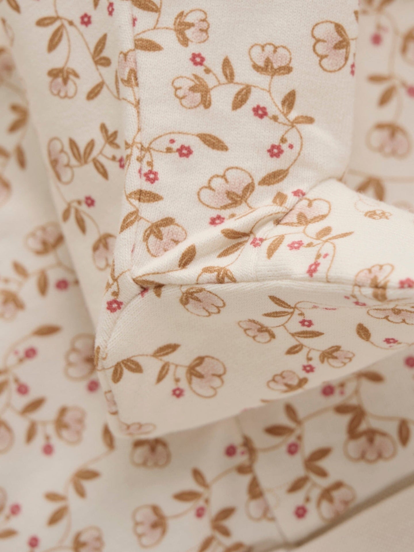 Organic Cotton Floral Footed Trousers Trousers / Leggings Fixoni