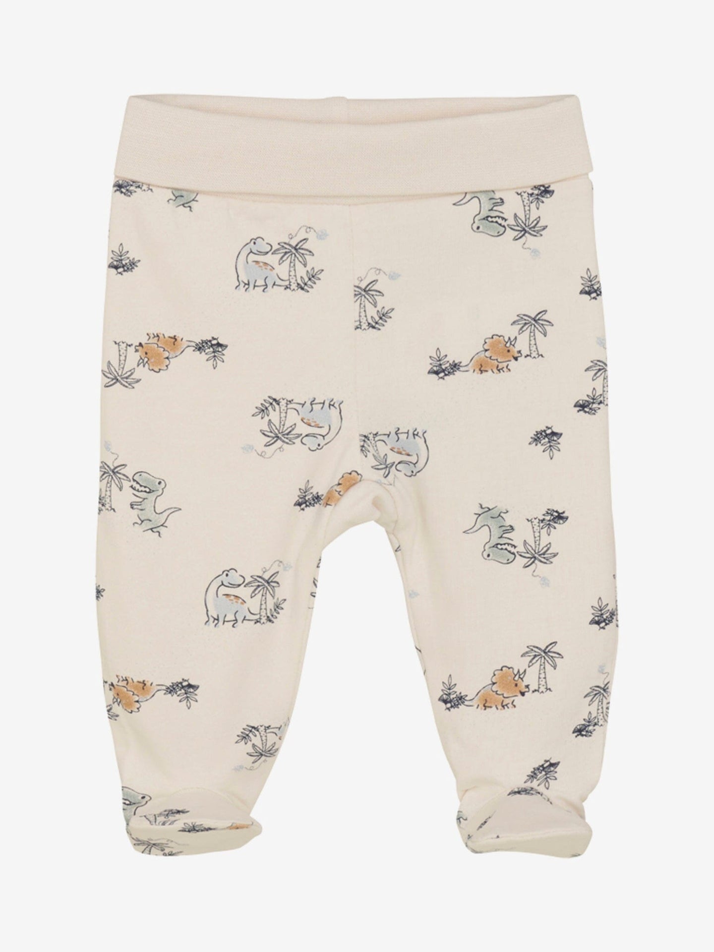 Organic Cotton Dino Footed Trousers Trousers / Leggings Fixoni