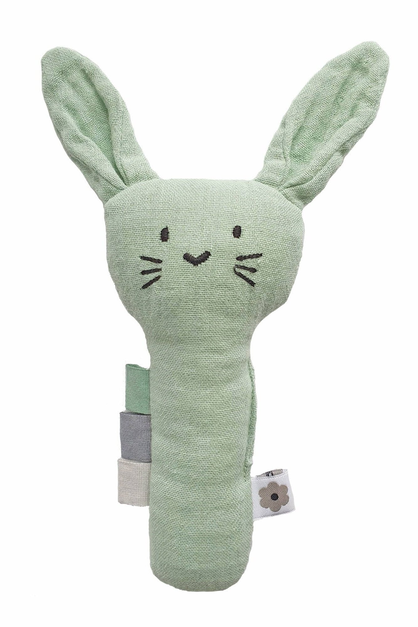 Soft Rabbit Rattle - Moss Green Rattle Summerville
