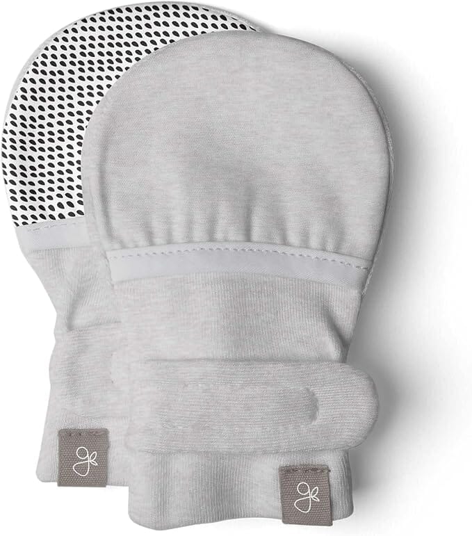 Stay-On Scratch Mittens - Storm Grey Scratch Mitts Goumikids