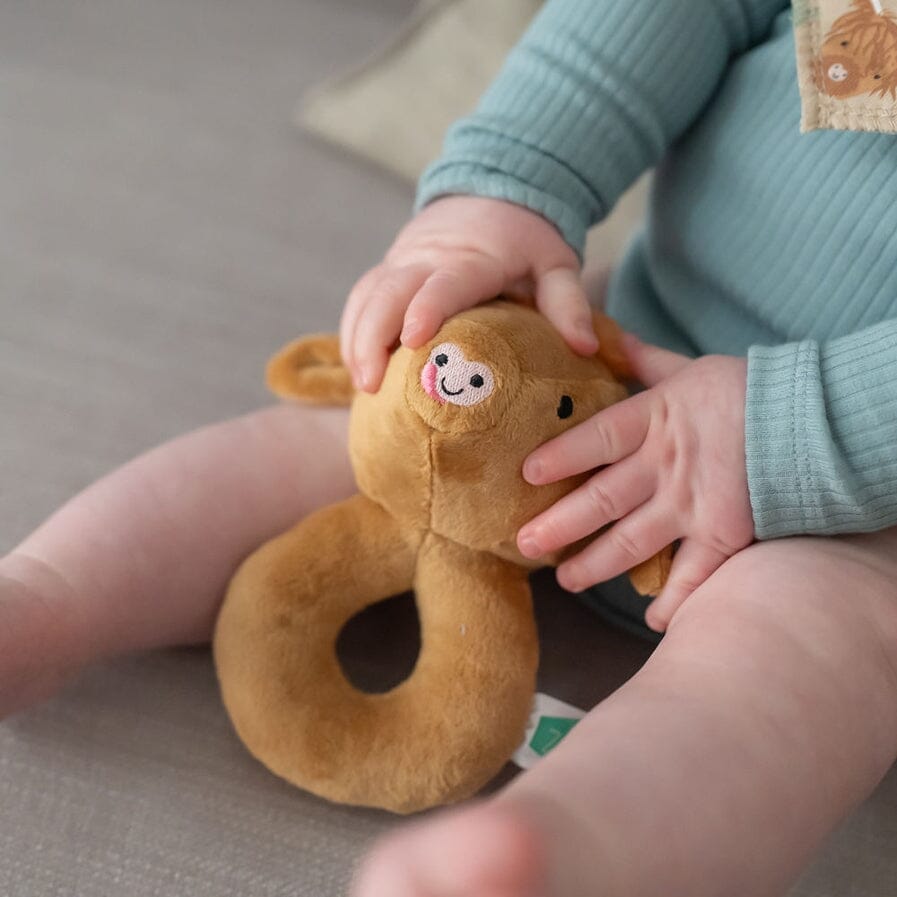 Highland Cow Plush Baby Rattle Rattle Ziggle Baby