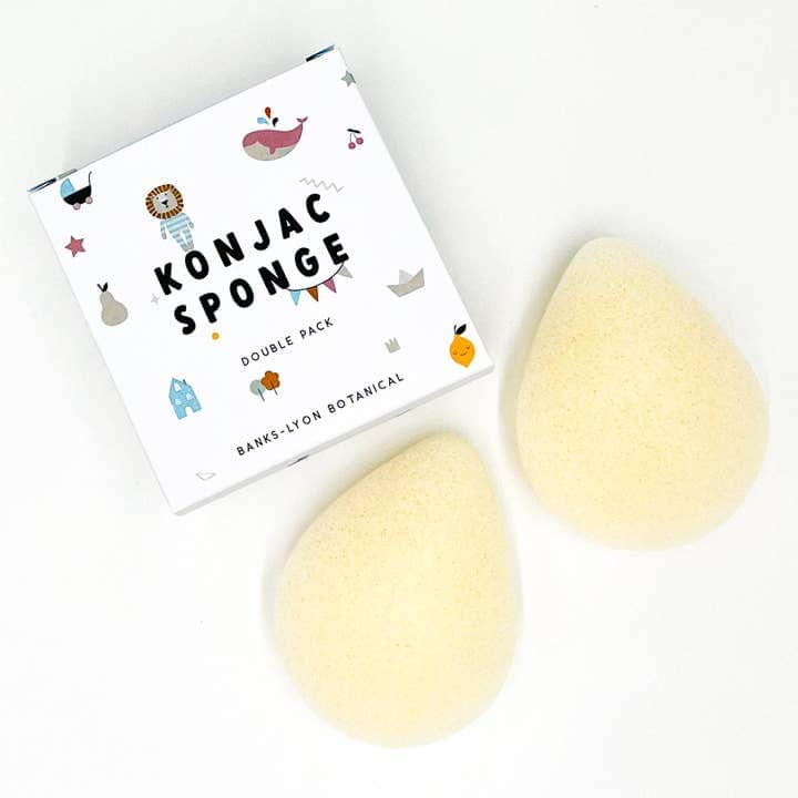 Konjac Baby Sponge (Double Pack) Parent Gift Banks-Lyon Botanical