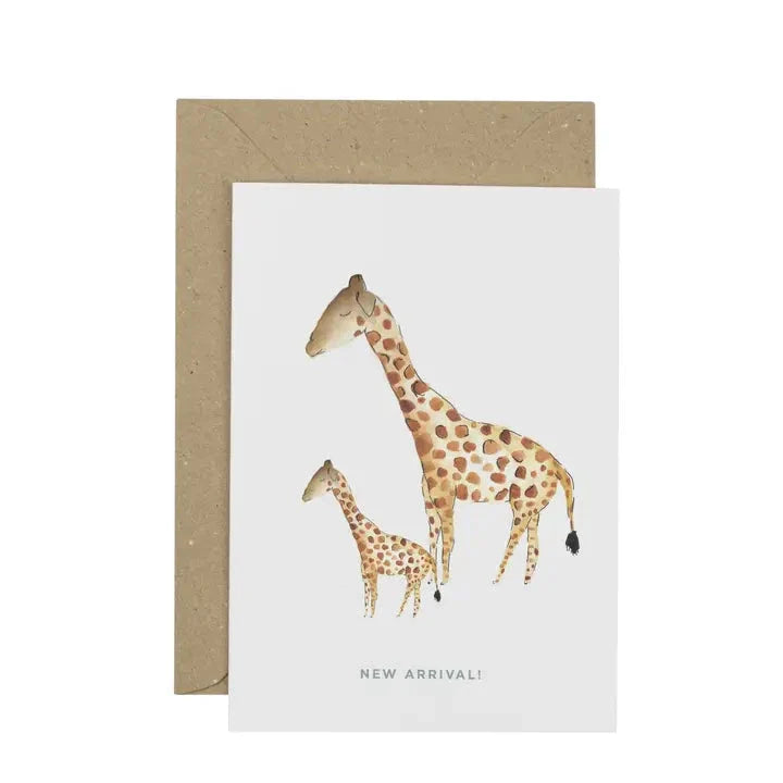 Cards & Message Cards & Gift Wrap Little Mouse Baby Clothing & Gifts New Arrival Giraffe New Baby Greetings Card