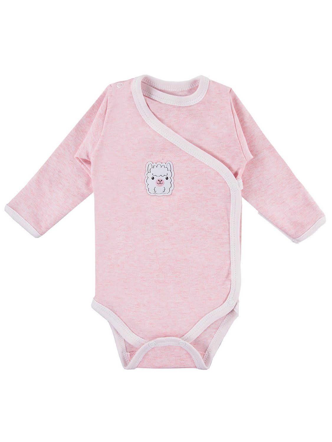Early Baby Long Sleeved Bodysuit, Cute Alpaca Design - Pink Bodysuit / Vest EEVI