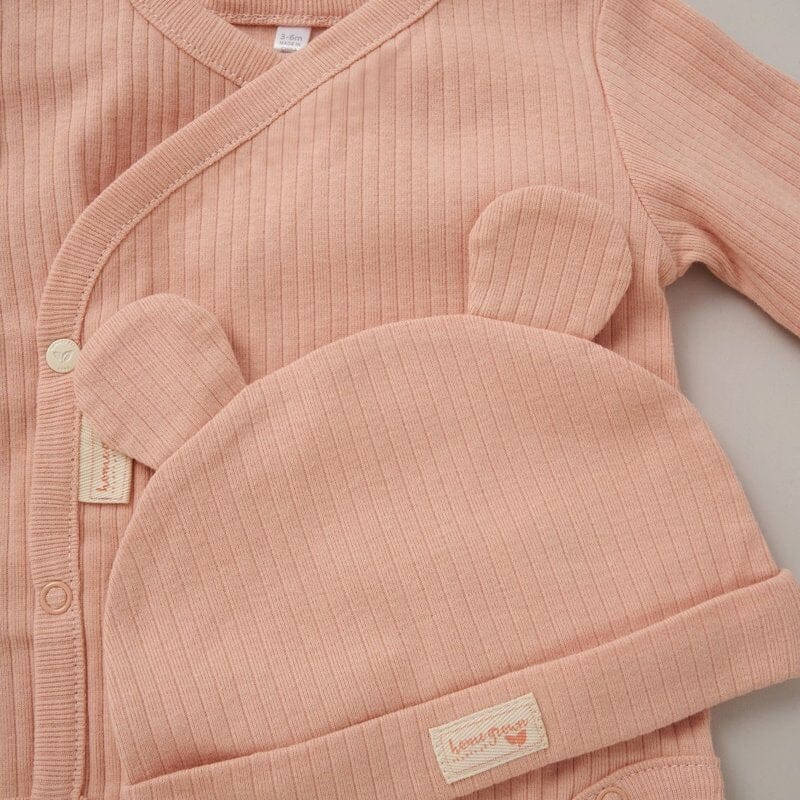 3 PIece Organic Baby Gift Set - Rose Pink Set Rock a Bye Baby