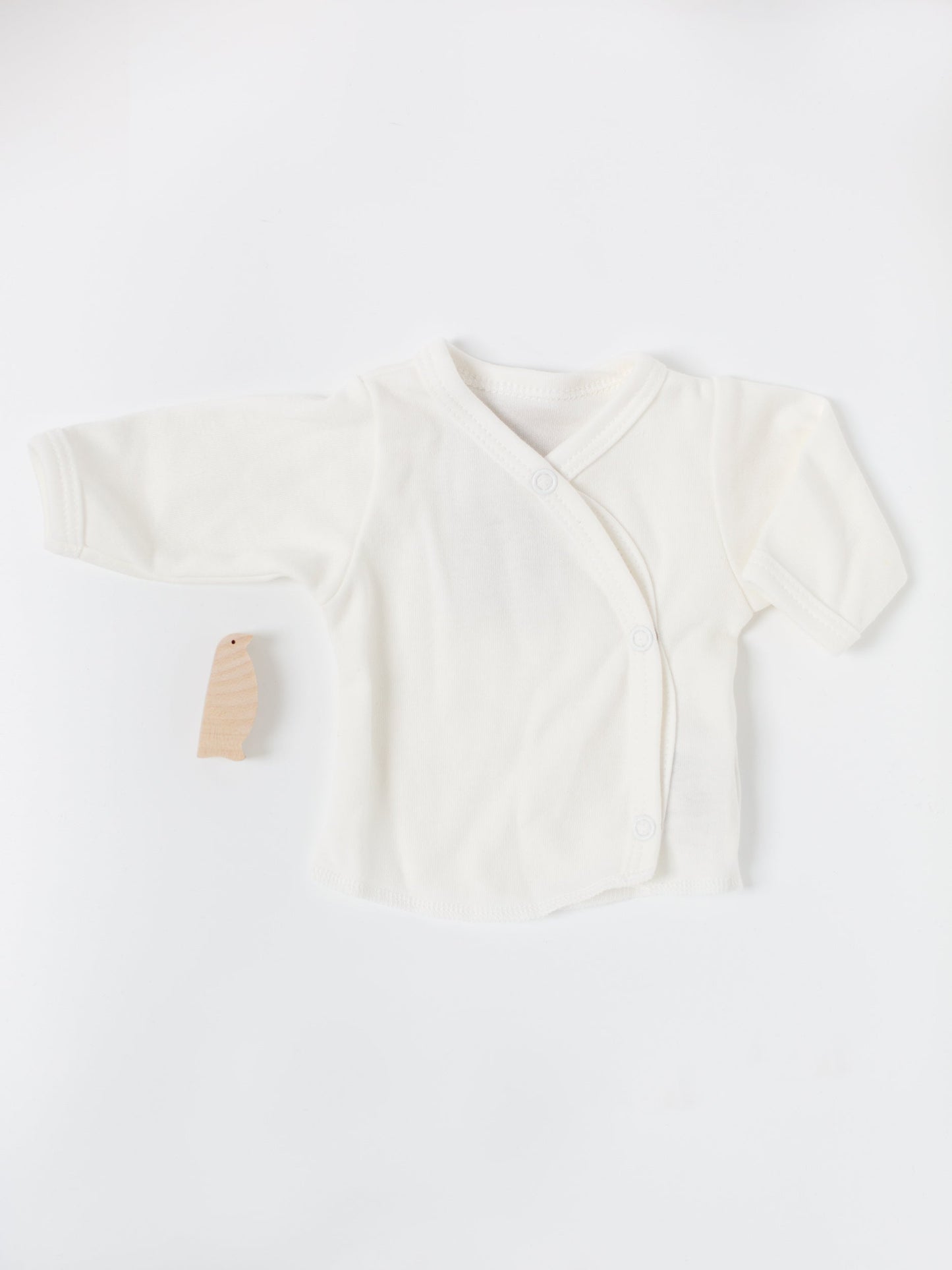 Cream wrap over top, Premium 100% Organic Cotton Top / T-shirt Tiny & Small