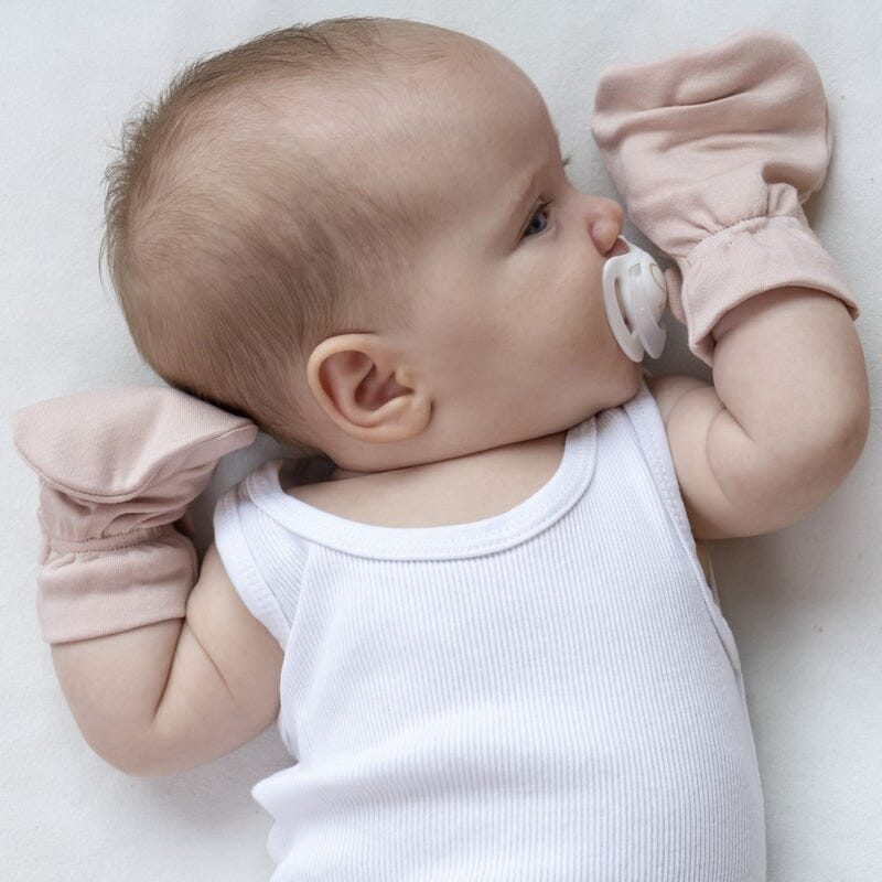 Stay-On Scratch Mitts - Dusty Pink Scratch Mitts Goumikids