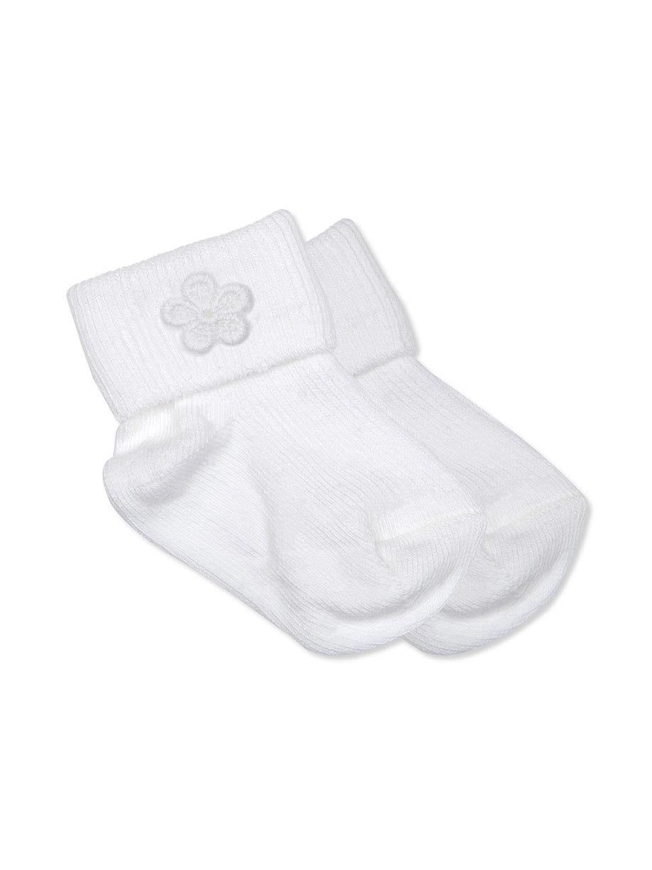 Premature Baby Socks with Daisy Motif White Socks Little Mouse Baby Clothing & Gifts
