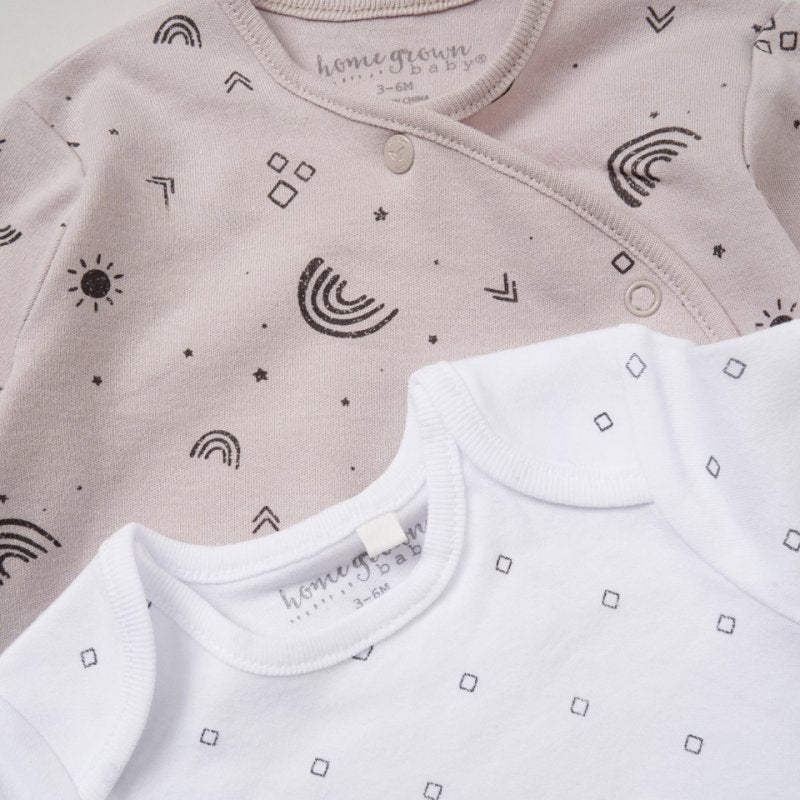 Organic 5 Piece Pink Rainbow Gift Set- 3 sizes (Copy) Set Rock a Bye Baby