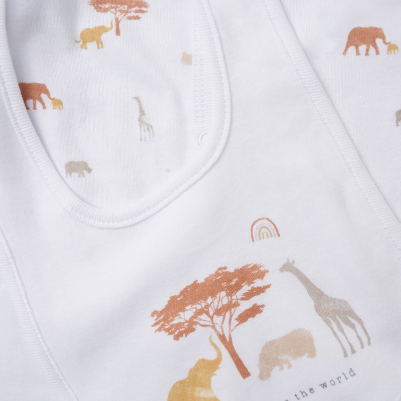5 Piece Safari Gift Set - 3 sizes (NB, 0-3, 3-6mnths) Set Rock a Bye Baby