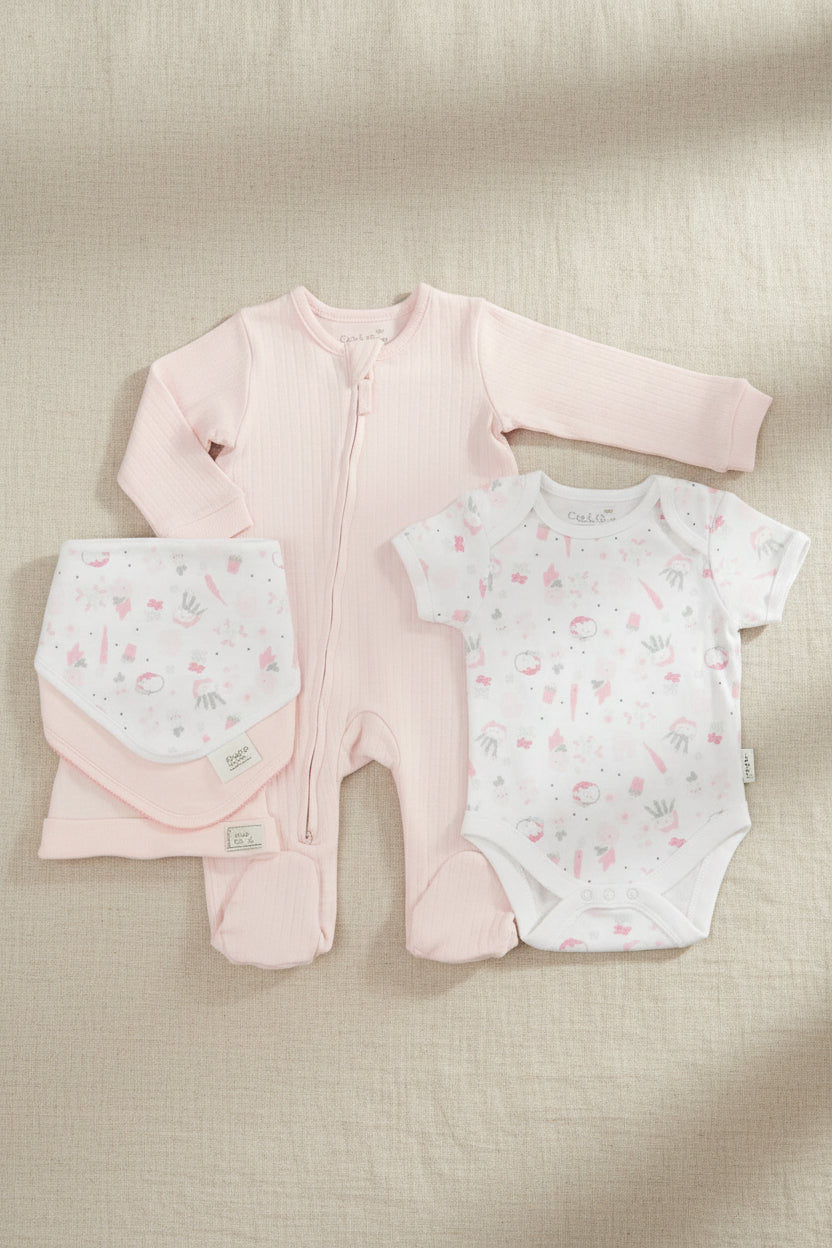 Five Piece Pink Vegetables Outfit Set Ela & Ren