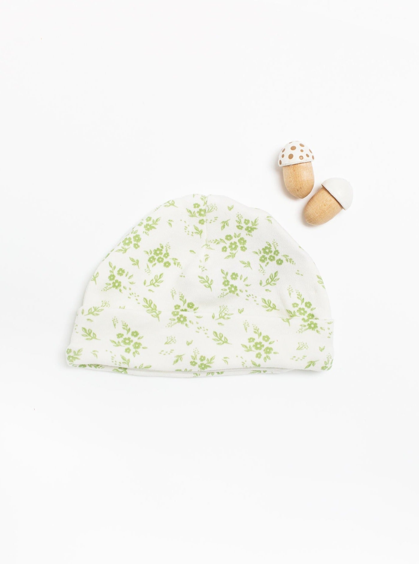 Preemie Hat, Apple Floral, Premium 100% Organic Cotton Hat Tiny & Small