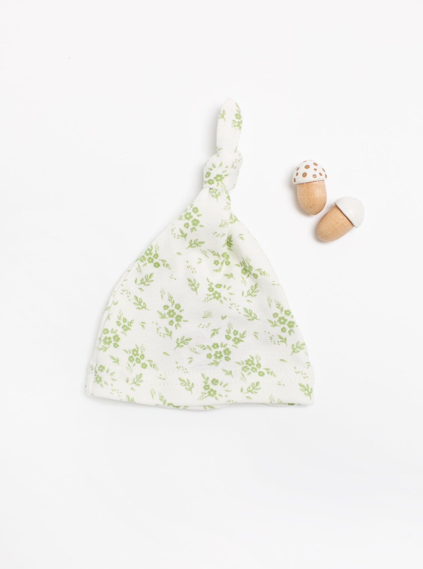 Knotted Hat, Apple Floral, Premium 100% Organic Cotton Hat Tiny & Small