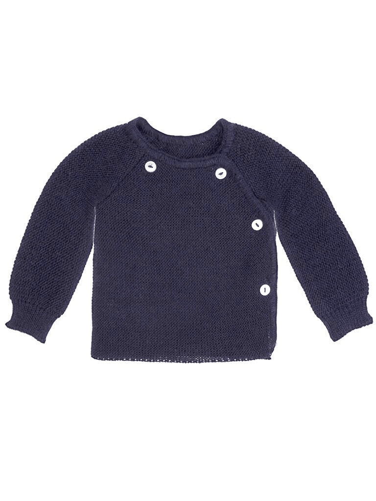 Knitted Navy Cardigan Cardigan / Jacket La Manufacture de Layette