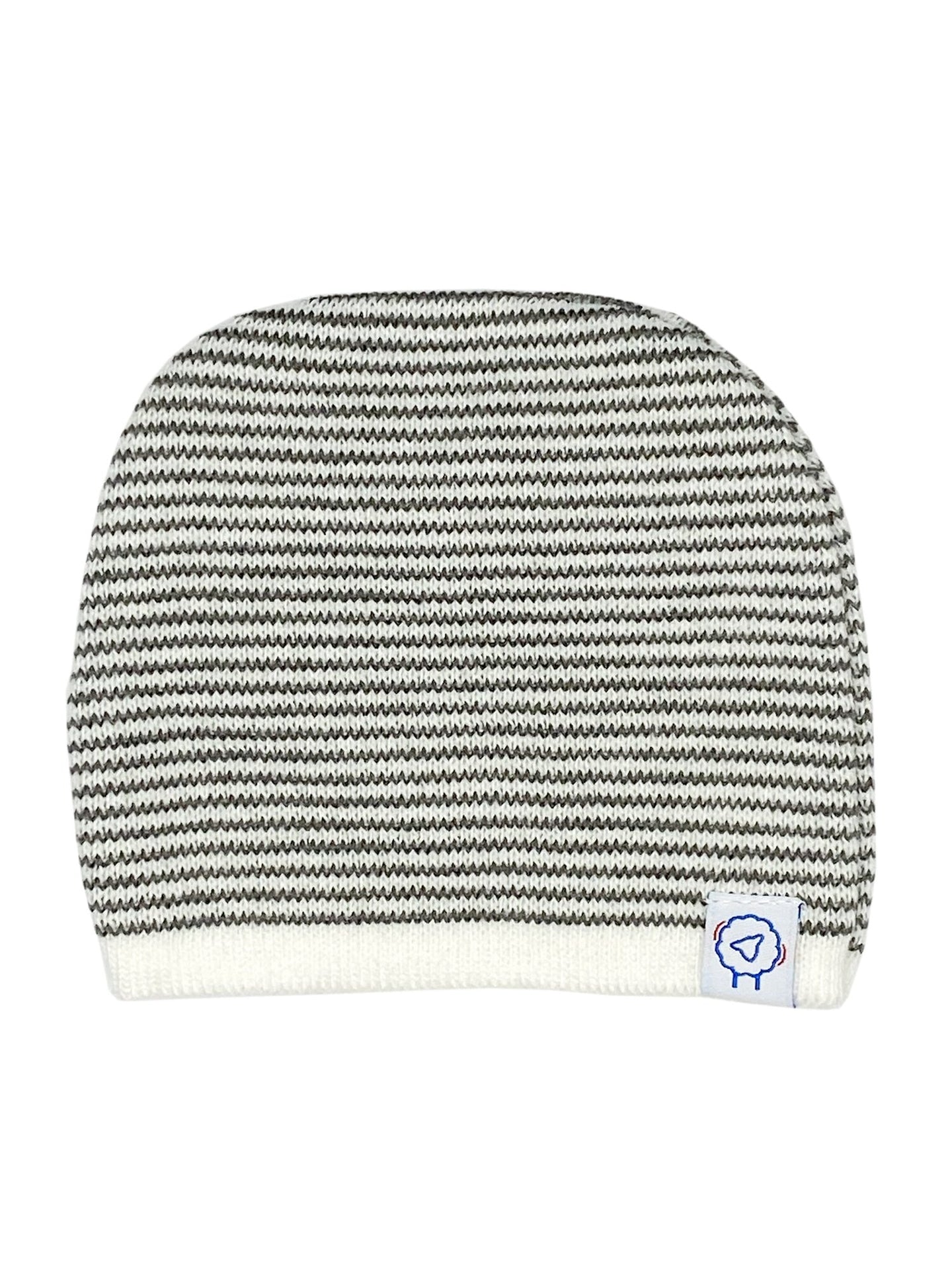 Knitted Hat - Black & White Stripe Hat La Manufacture de Layette