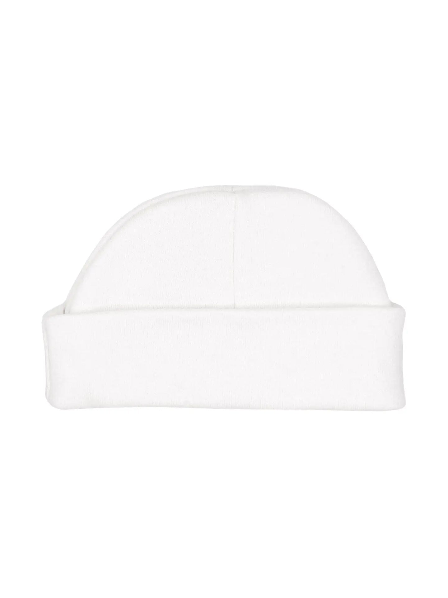 White Round Premature Baby Hat Hat Soft Touch