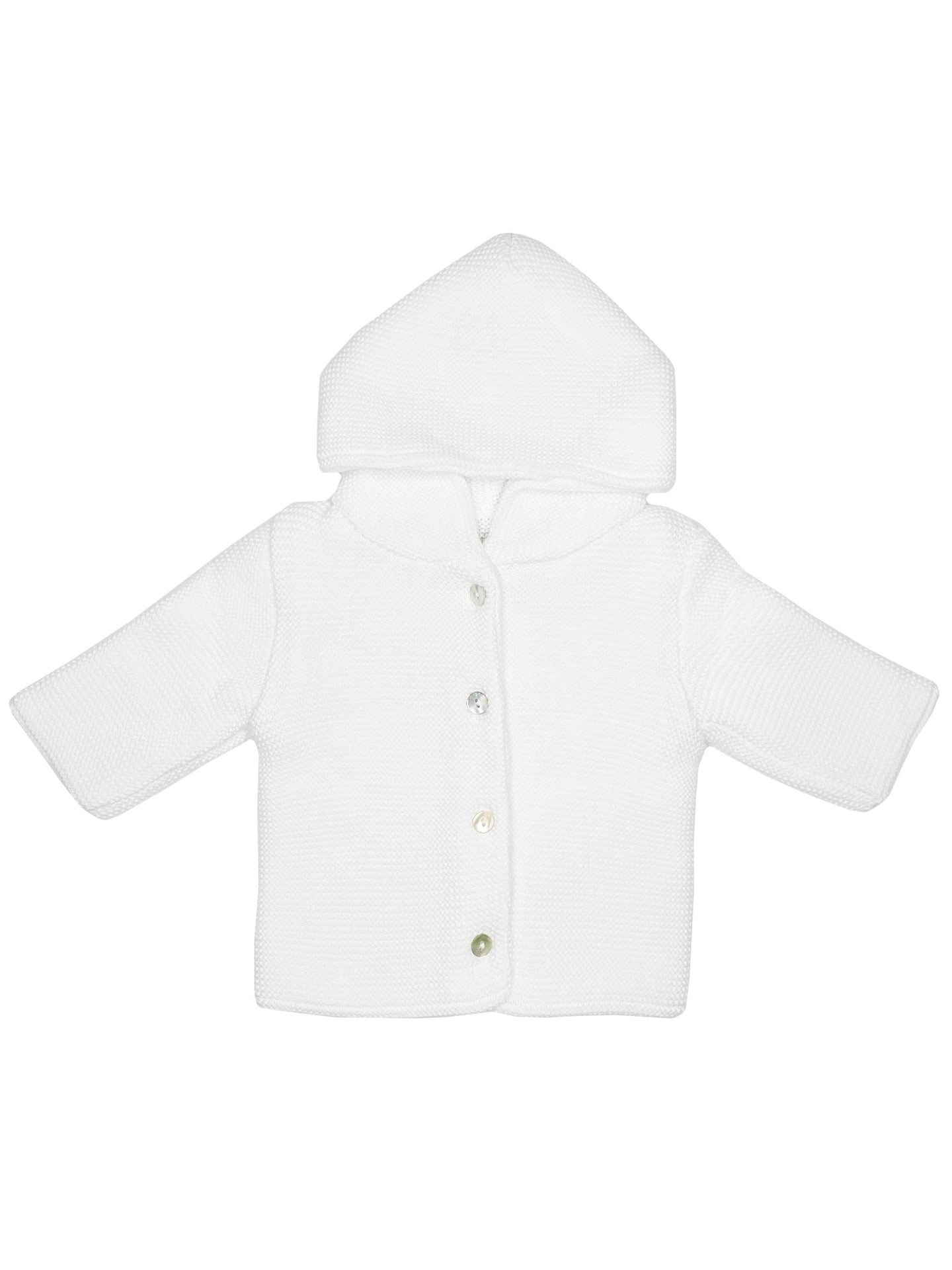 White Knitted Baby Jacket Cardigan / Jacket La Manufacture de Layette