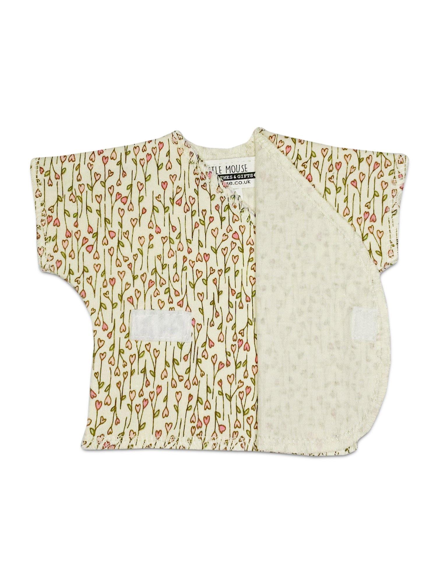 Floral Heart Print Short Sleeve Shirt Top / T-shirt Little Mouse Baby Clothing & Gifts