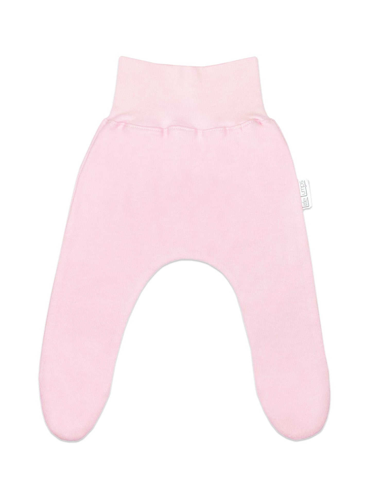 100% Cotton Footed Leggings - Pink Trousers / Leggings Little Lumps