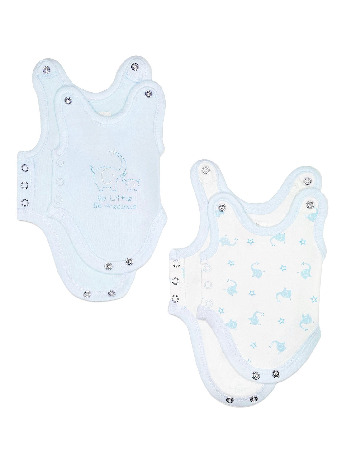 2 Pack Incubator Vests - Blue Elephant & Star Bodysuit / Vest Tiny Chick
