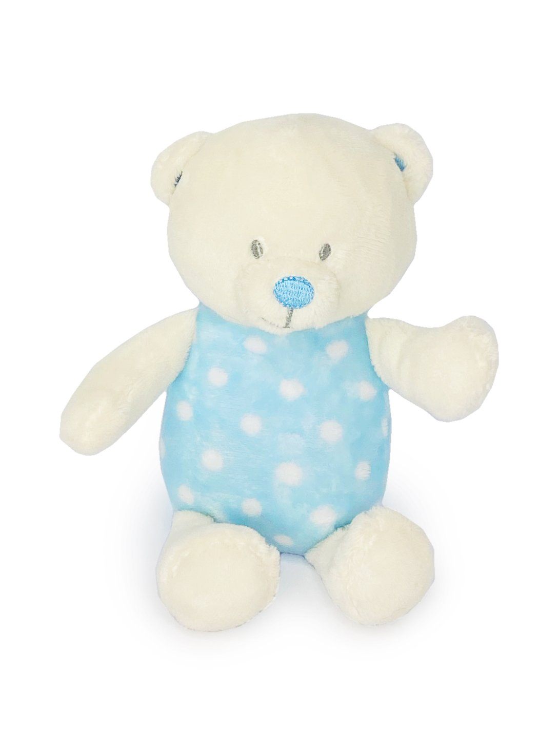 Blue Polkadot Bear Rattle Toy Toy Keel Toys