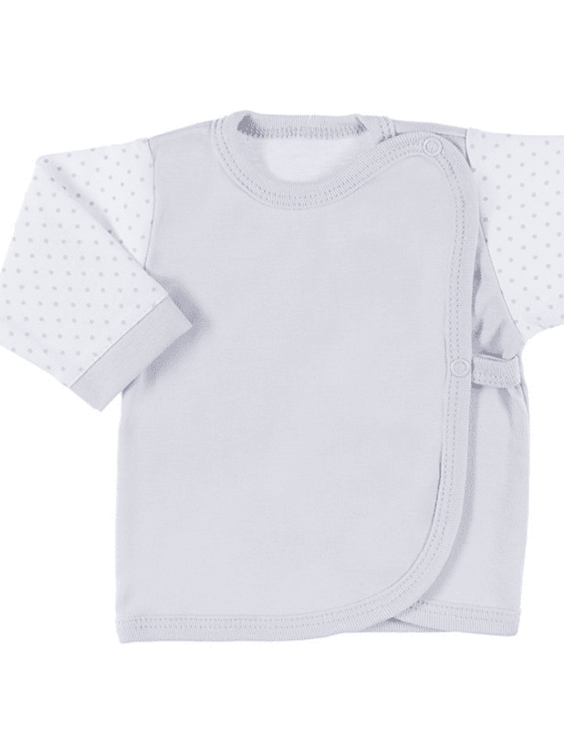 Early Baby Wraparound Top, Grey Top / T-shirt EEVI