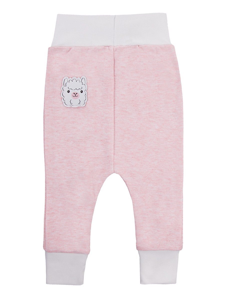 Early Baby Jersey Trousers, Cute Alpaca Design - Pink Trousers / Leggings EEVI