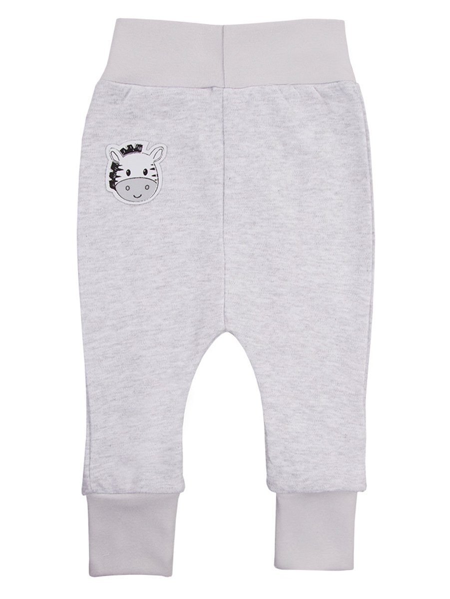 Early Baby Jersey Trousers, Cute Zebra Design - Grey Trousers / Leggings EEVI